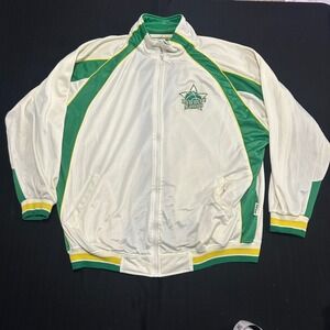 Raw Blue Classics Mens 2XL Track Jacket Y2K Basketball Cream Green Full Zip